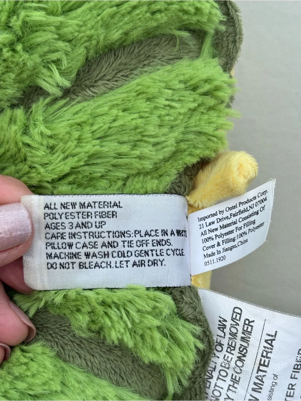 Pillow Pets Peewees Green “Tardy Turtle” Foldable Travel Size Plush 12”